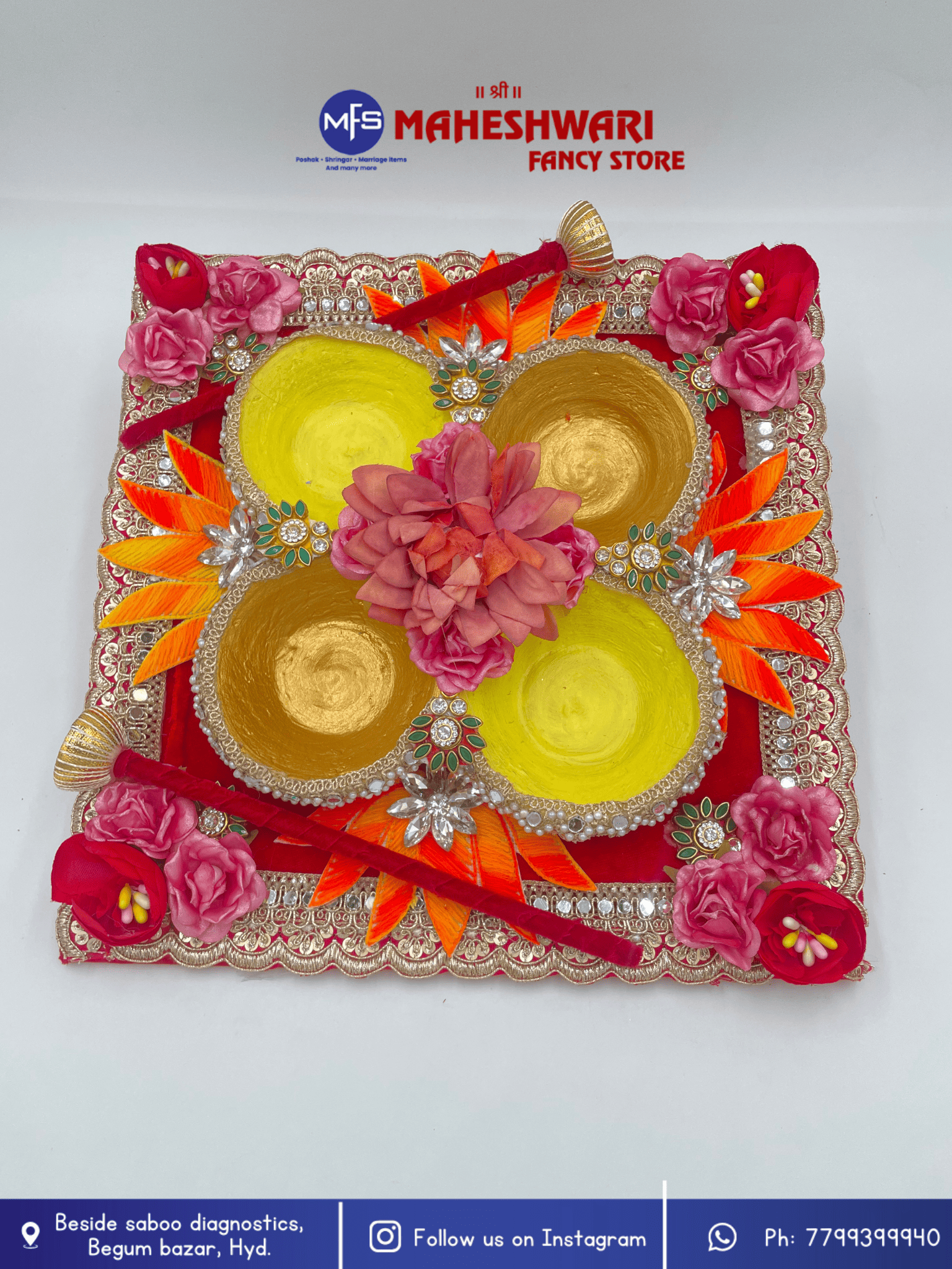 Square Haldi Platter